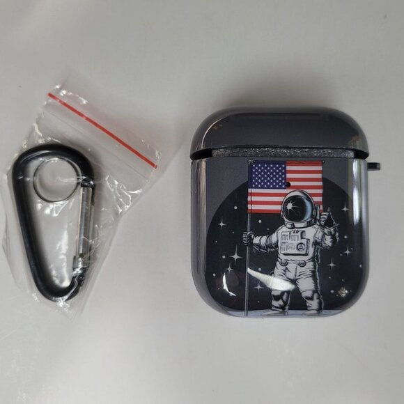 Airpods Case Cover Space‎ Apollo Pattern Basic Plastic Headphones - Picture 7 of 7